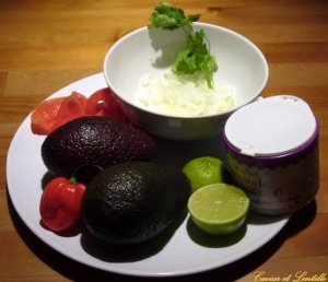 Guacamole hozzávalók